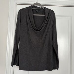 New Banana Republic Grey Cowl Neck Long Sleeve Light Weight Sweater